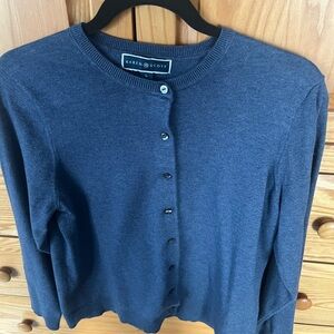 Karen Scott Blue Cardigan Sweater Large